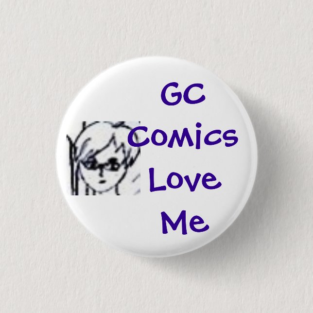 GC Comics Love Me Pinback Button (Front)