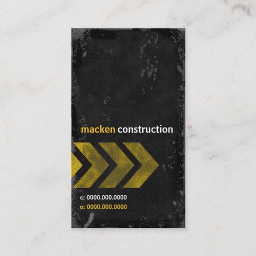 Customizable GC | CONSTRUCTION MACKDADDY BUSINESS CARD TEMPLATE