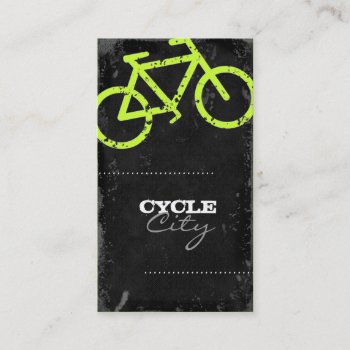 Gc | Cycle City Concrete - Lime Business Card by TheGreekCookie at Zazzle