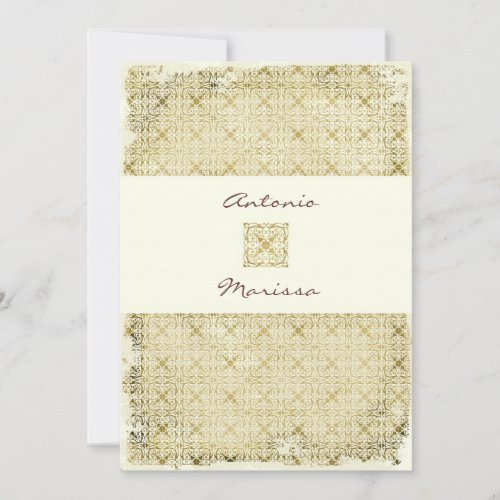 GC | ELEGANT VINTAGE GOLD INVITATION