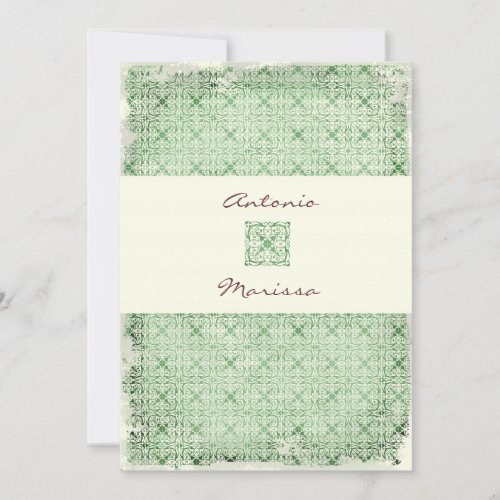 GC | ELEGANT VINTAGE GREEN INVITATION