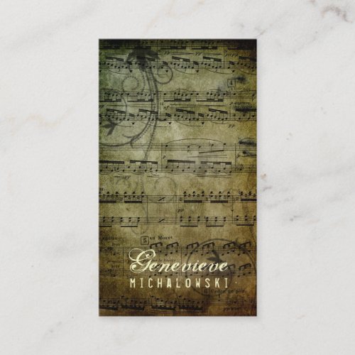 GC | Eloquent Grunge Music Business Cards