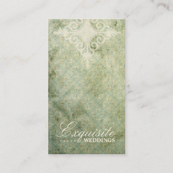 Gc | Exquisite Lime  Vintage Business Card by TheGreekCookie at Zazzle