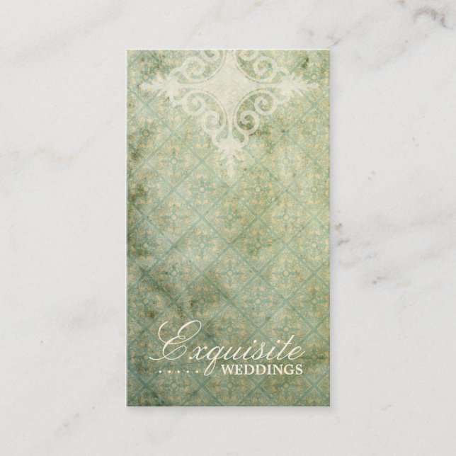 GC | Exquisite Lime  Vintage Business Card (Front)