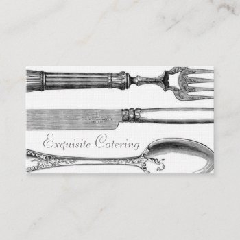 Gc | Exquisite Table Setting Linen Paper Business Card by TheGreekCookie at Zazzle