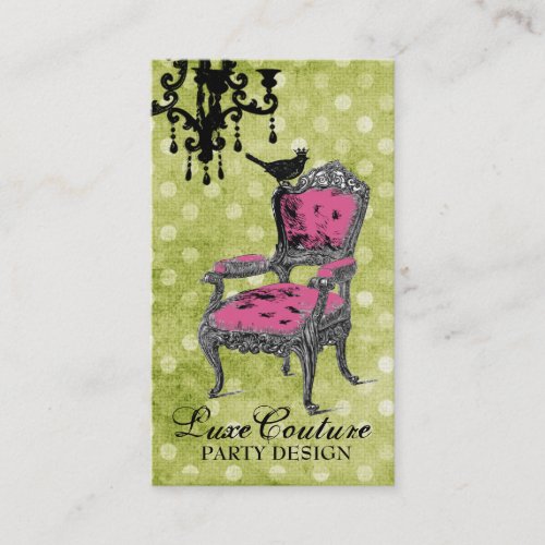 GC Fabulously French Lime Dots Business Card