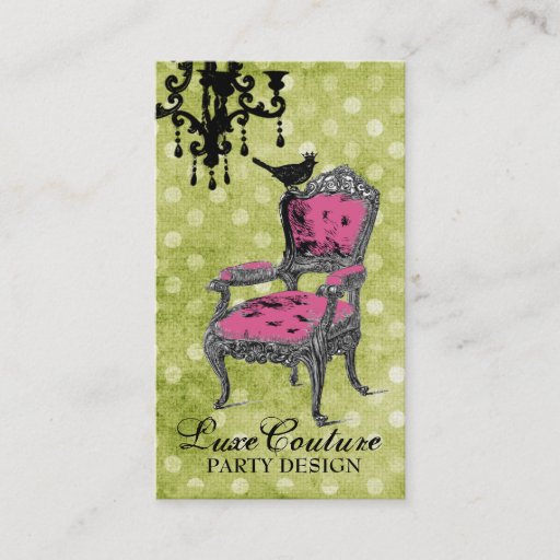 Customizable GC Fabulously French Lime Dots Business Card