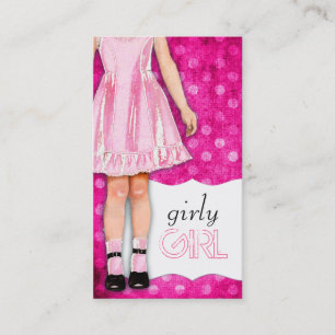 GC Girly Girl Doll Pink Business Card