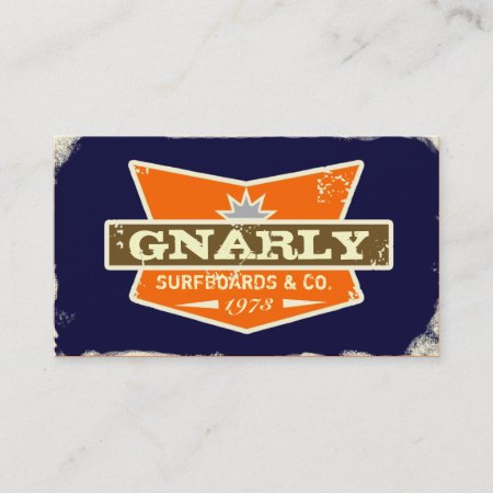 Gc | Gnarly Navy | Orange Business Card