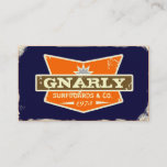Gc | Gnarly Navy | Orange Business Card at Zazzle