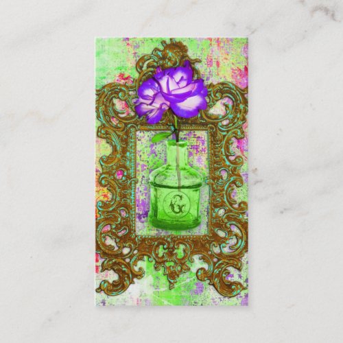 GC | Greenhouse Chic Lime Purple Business Card Templates