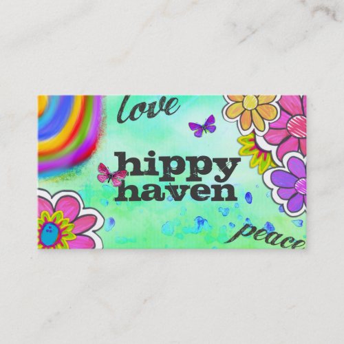 GC | Hippy Tie Dye Blue Business Cards