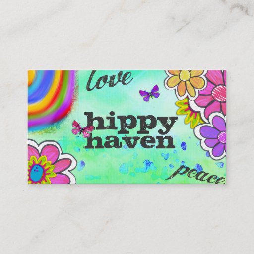 Customizable GC | Hippy Tie Dye Blue Business Cards