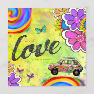 GC Hippy Tie Dye Invite