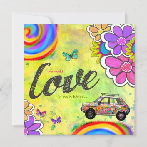 GC Hippy Tie Dye Invite