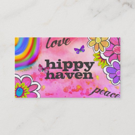 Customizable GC | Hippy Tie Dye Pink Business Cards