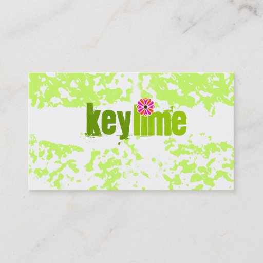 Customizable GC | Key Lime Grunge Business Card