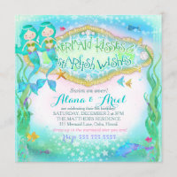 GC Magical Twins Mermaid Invitation