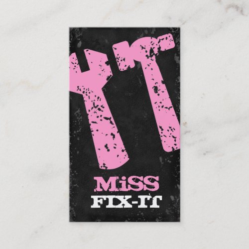GC Miss Fix It Pink Concrete Business Card