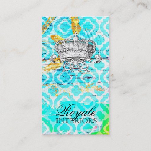 Customizable GC Modern Colorful Clover Crown Business Card