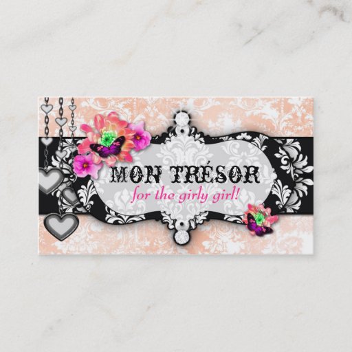 Customizable GC | Mon Trésor Hot Peaches n Cream Business Card