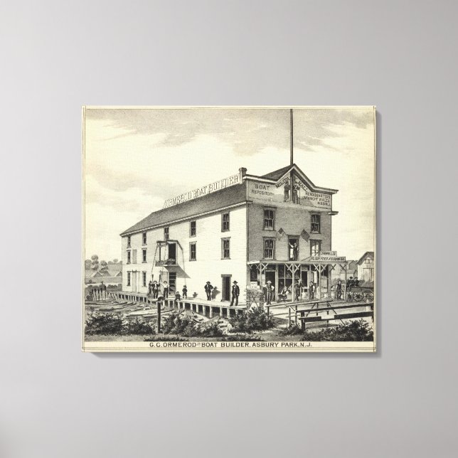 GC Ormerod, the Boat Builder, Asbury Park, NJ Canvas Print (Front)