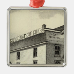 GC Ormerod, the Boat Builder, Asbury Park, NJ Metal Ornament