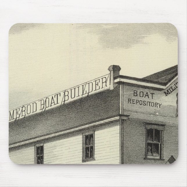 GC Ormerod, the Boat Builder, Asbury Park, NJ Mouse Pad (Front)