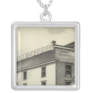 GC Ormerod, the Boat Builder, Asbury Park, NJ Silver Plated Necklace