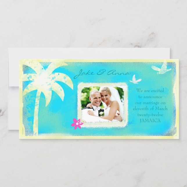 GC | Paradise Found Wedding Announcement (Front)