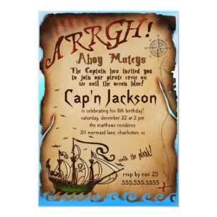 pirate party invitations zazzle