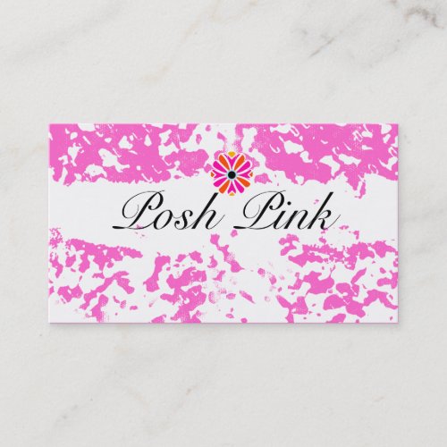 GC | Refreshing Pink Grunge Business Card Template