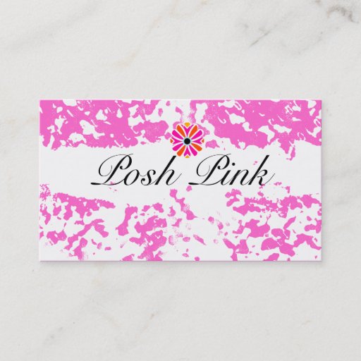 Customizable GC | Refreshing Pink Grunge Business Card Template