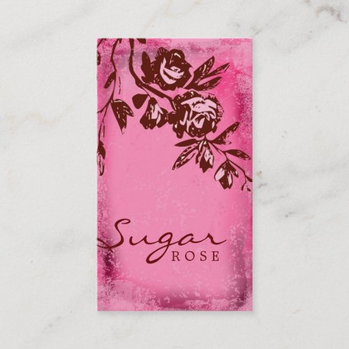 GC | Rouge Sugar Cream Rose Business Cards