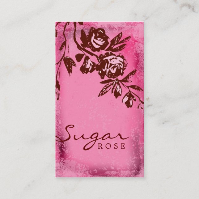 GC | Rouge Sugar Cream Rose Business Card (Front)