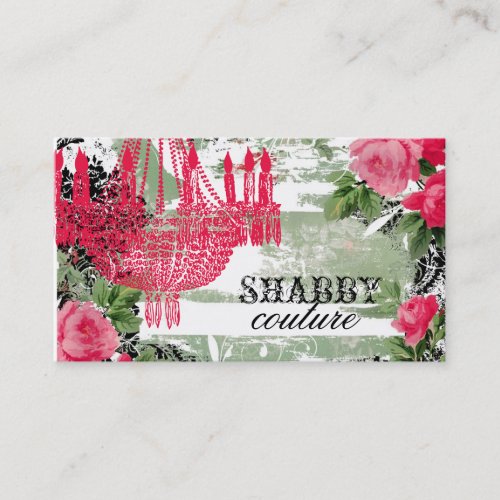 GC Shabby Garden Chandelier Business Card Templates