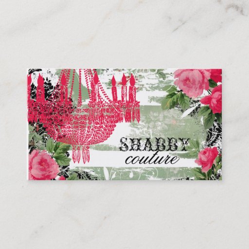 Customizable GC Shabby Garden Chandelier Business Card Templates