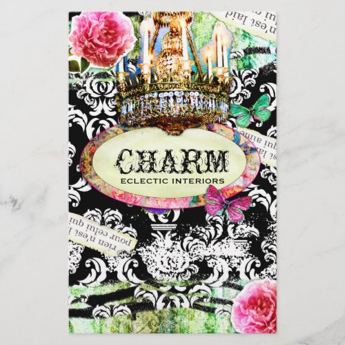 GC  SHABBY Vintage Charm _ Black Damask Flyer