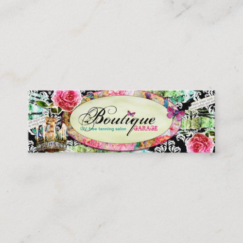 GC Shabby Vintage Charm Black Damask Business Card Templates