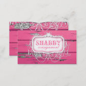 GC Shabby Vintage Pink Wood Business Card (Front/Back)