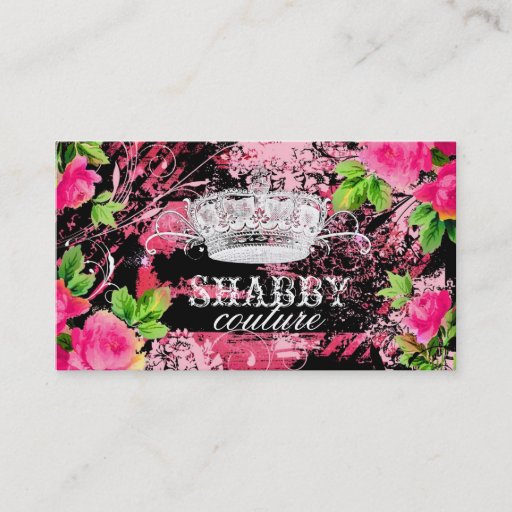 Customizable GC Shabby Wild Garden Tiara Business Cards