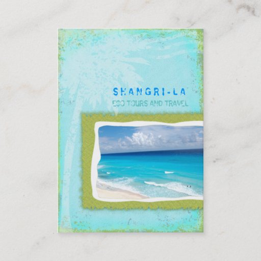Customizable GC | Shangri-La Forever Turquoise Chubby Business Card
