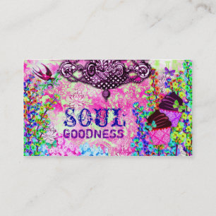 GC Soul Goodness Purple Chandelier Cupcakes Business Card
