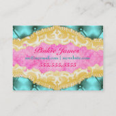 GC Tainted Pink & Aqua Tuft Business Card (Back)