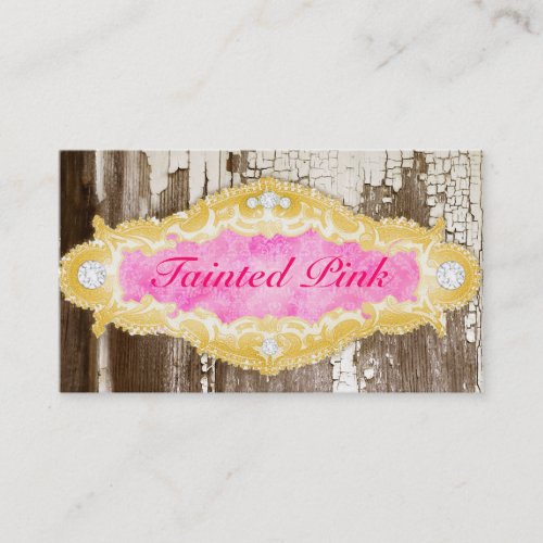 GC Tainted Pink Chipped Paint Business Card