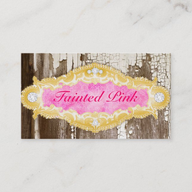 GC Tainted Pink Chipped Paint Business Card (Front)