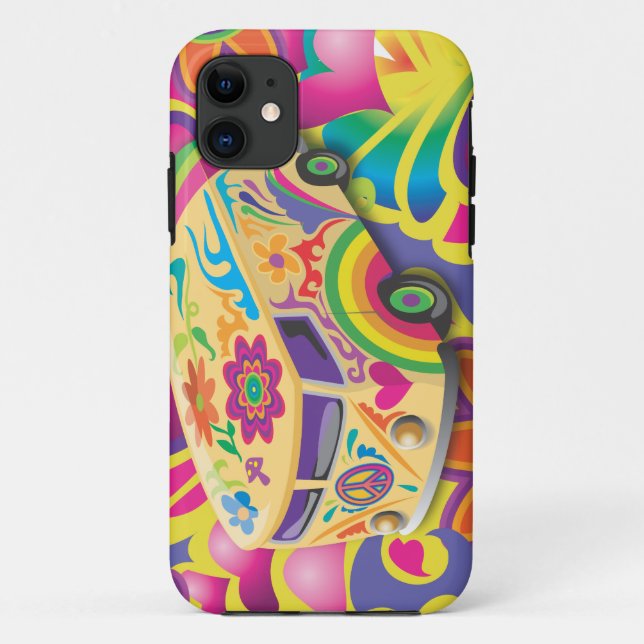 GC Ticket to Ride Hippy Peace Bus iphone 5 Cover (Back)