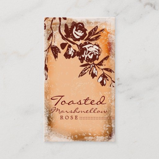 Customizable GC | Toasted Marshmellow Rose Business Card