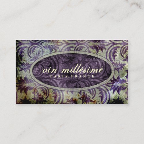 GC Vin Millésimé Golden Purple Darker Center Business Cards