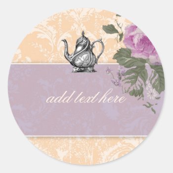 Gc Vintage Bridal Shower Tea Party Stickers by TheGreekCookie at Zazzle